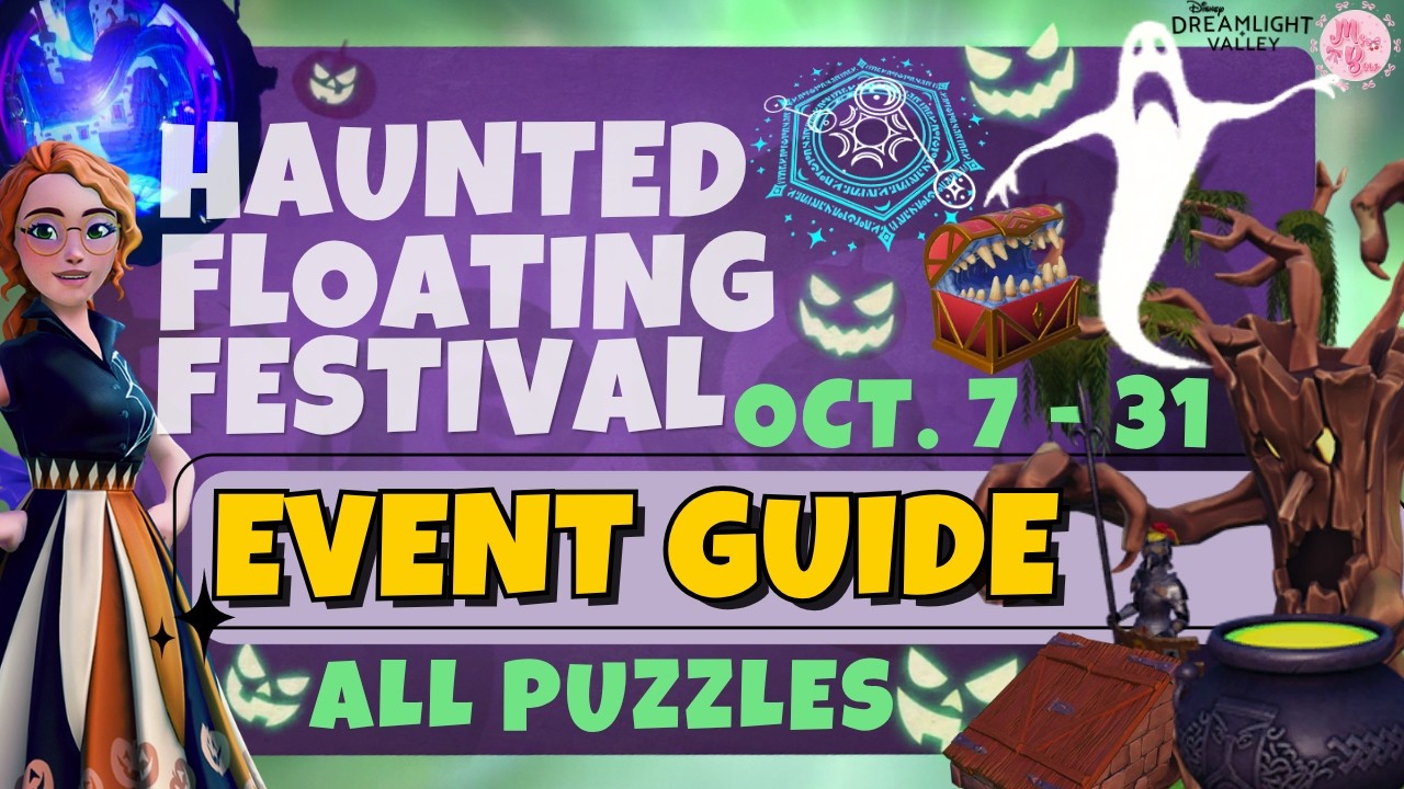 ВСЕ ЗАГАДКИ! Гайд по ивенту &laquo;Haunted Floating Festival&raquo; (ВСЕ награды!) | Disney Dreamlight Valley