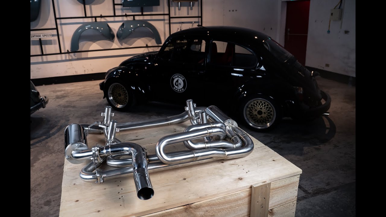 How to order Vintage Speed type 4 into type 1 Medusa exhaust system for German look VW bug.