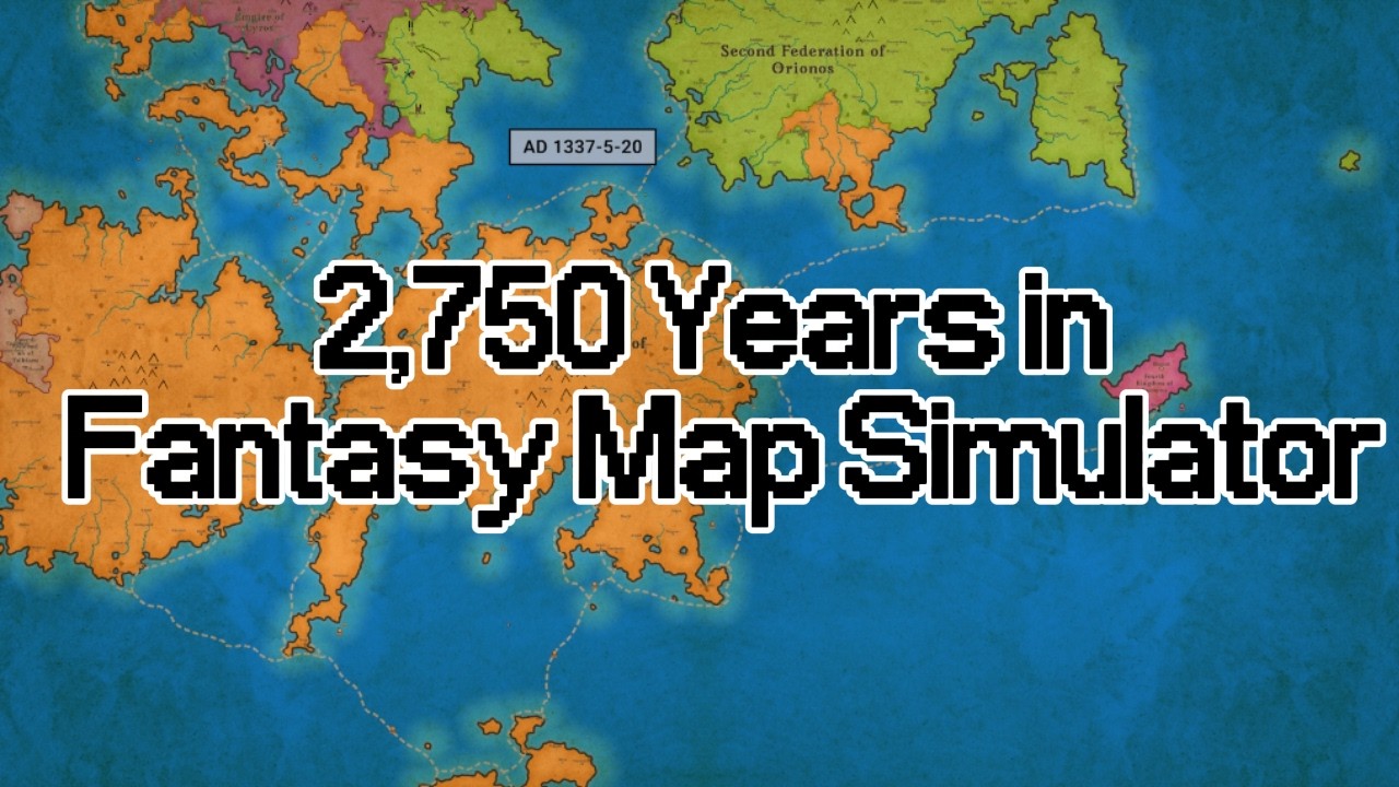 2,750 Years in Fantasy Map Simulator | Timelapse