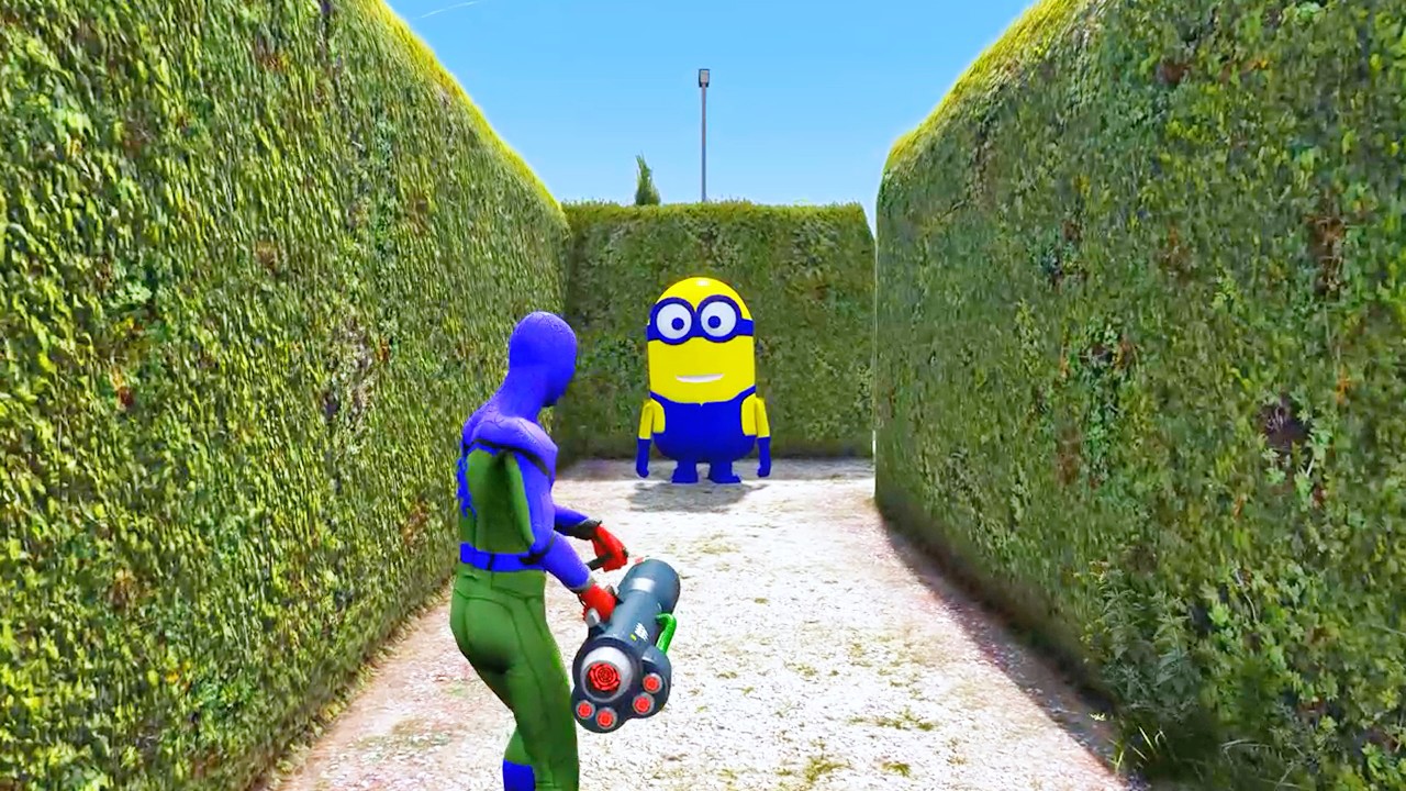 Spiderman vs Crazy minion GTA 5 Funny Ragdolls Eps.03