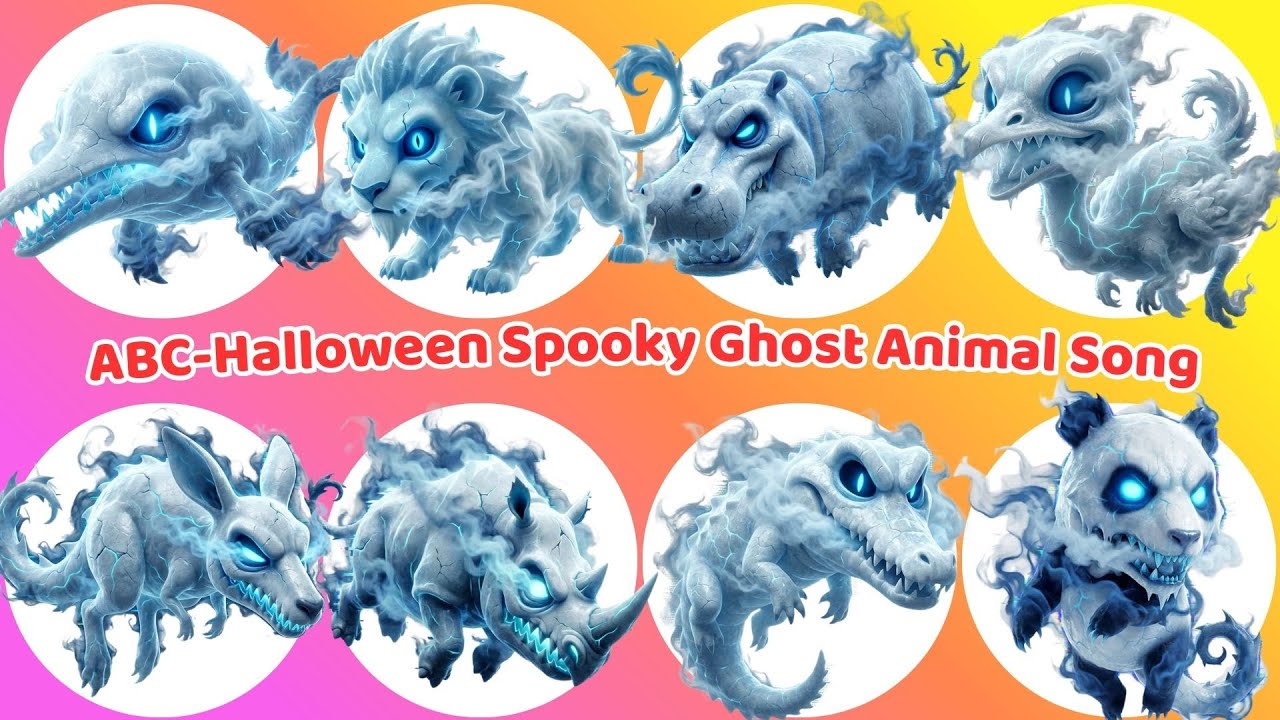 ABC Halloween Ghost Animals Song 👻 Scary Bedtime Surprise for Kids | Learn A-Z with Animals