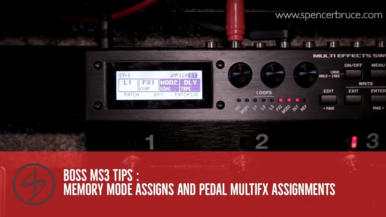 Boss MS3 Tips : Memory Mode Assigns and Pedal Multifx Assigns