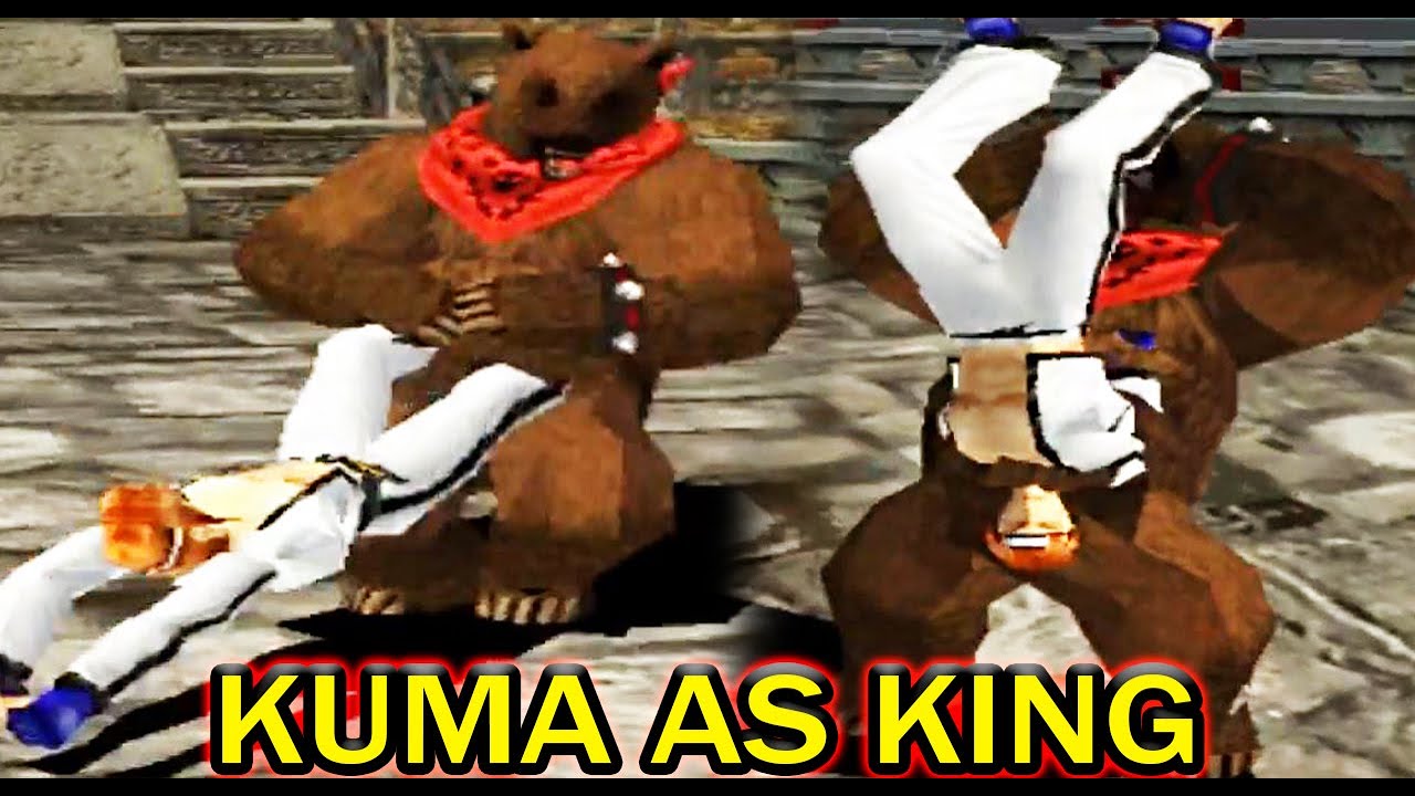 [TAS] Kuma With King's Moves Gameplay - Tekken 3 (Arcade Version)