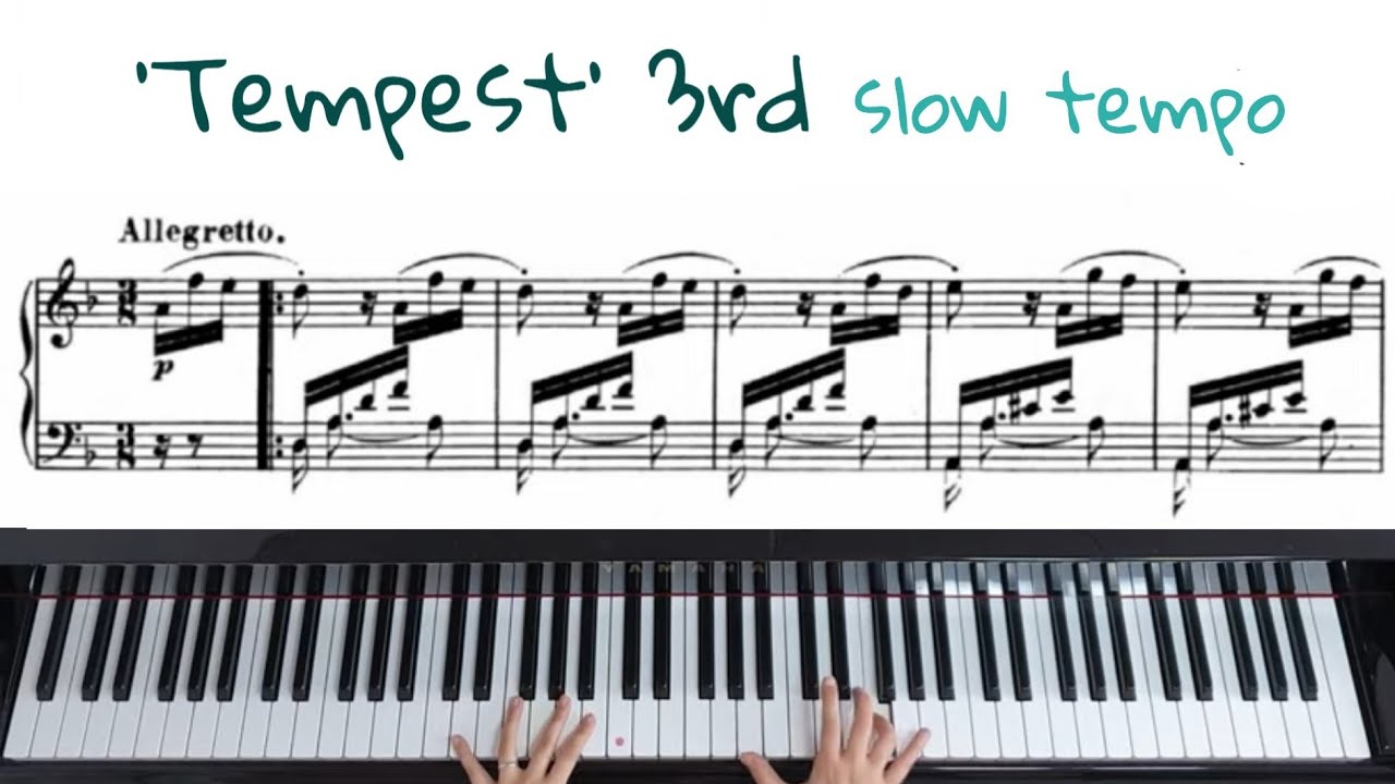 베토벤 '템페스트' 3악장 양손느리게 악보배우기/ tempest 3rd mov. tutorial