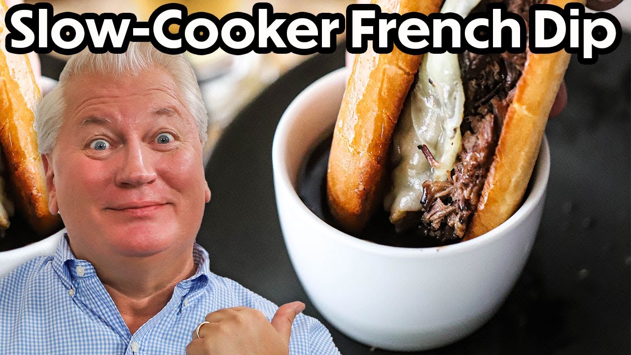 AMAZING Slow Cooker French Dip Sandwiches