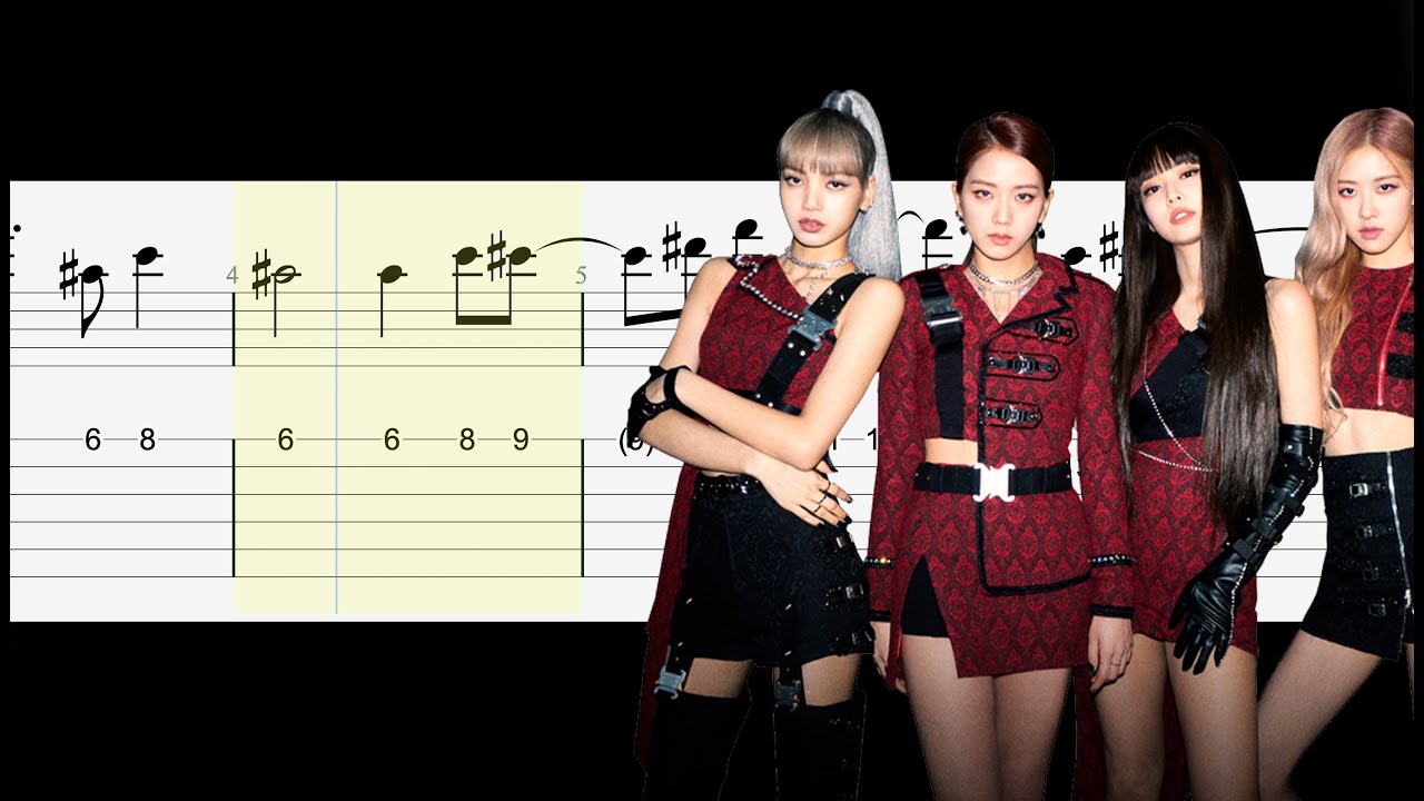 BLACKPINK - Pretty Savage (Guitar Tutorial) Tabs With Sheets
