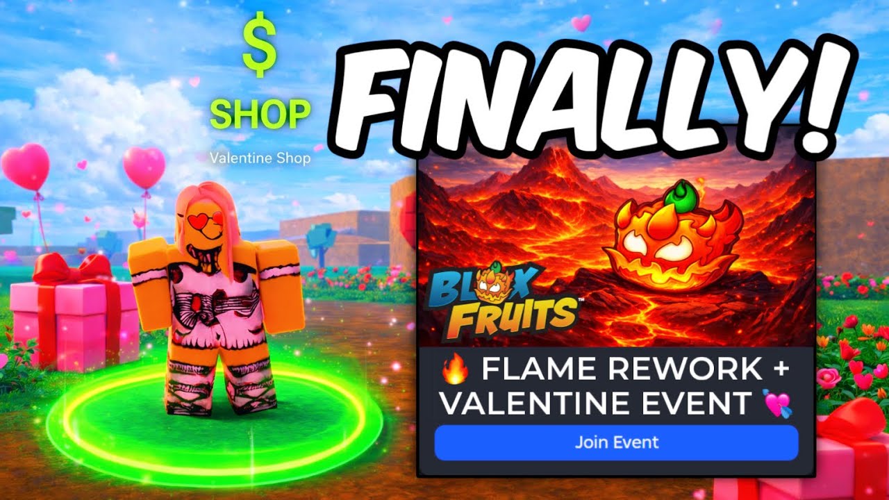 Blox Fruits Flame Rework + Valentine UPDATE FINALLY! 💘🔥