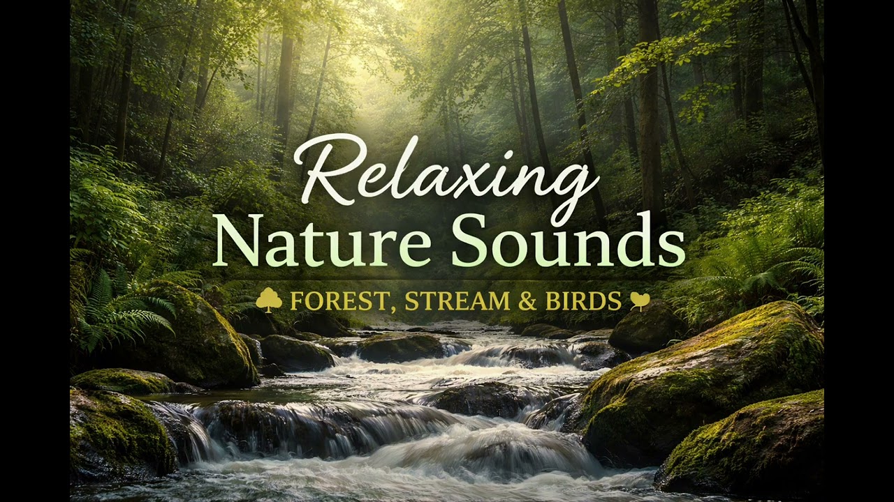 Relaxing Nature Sounds 🌿  Forest Stream & Birds