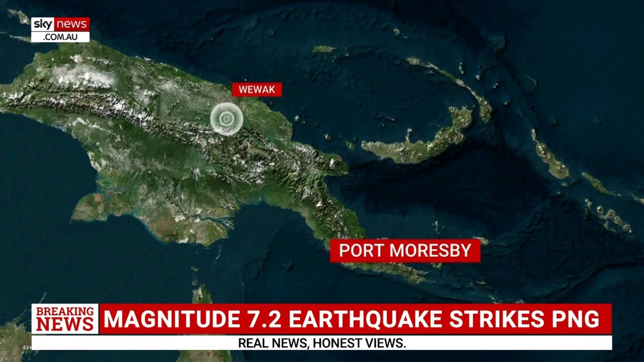 Papua New Guinea struck by magnitude 7.2 earthquake