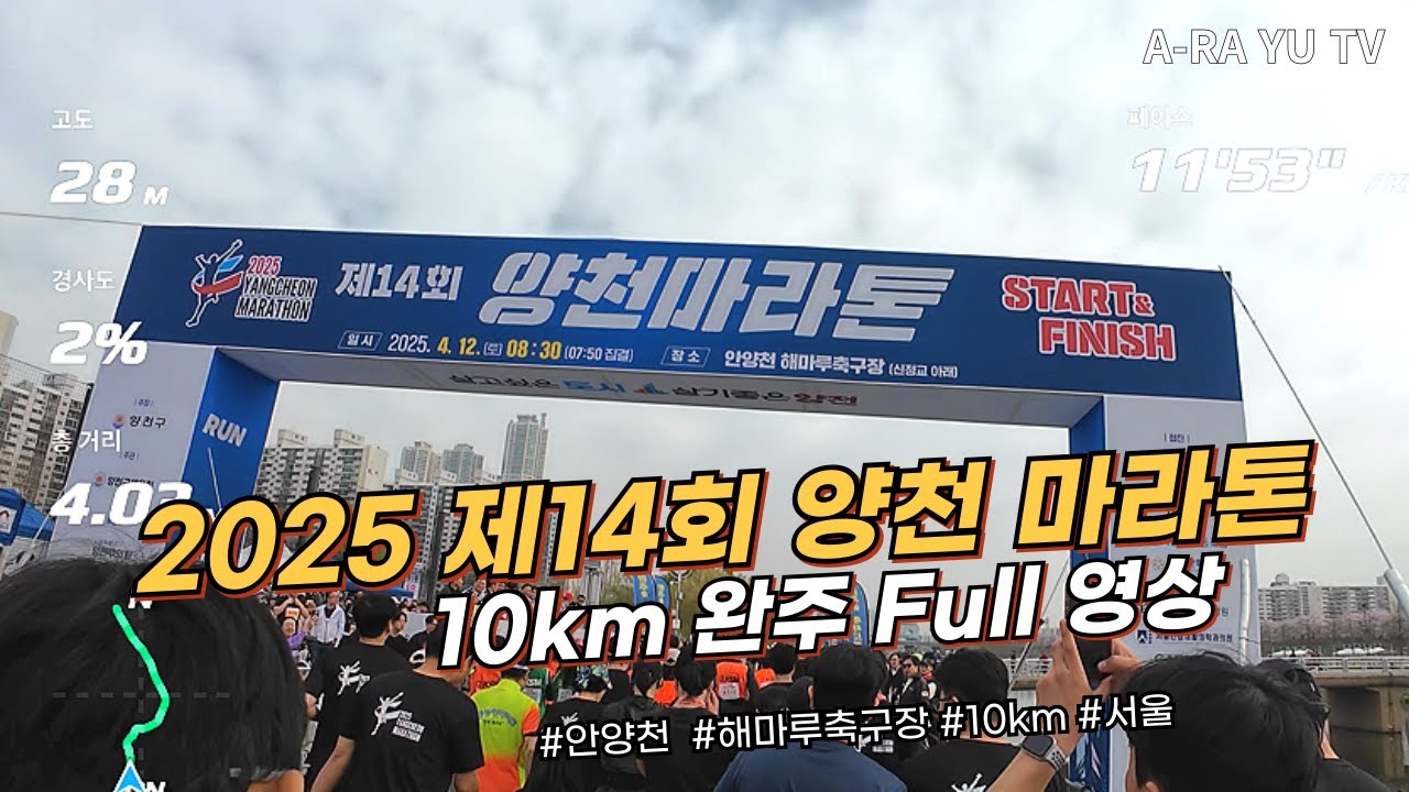 EP011 2025 제14회 양천 마라톤 10km 완주! 🏃‍♀️✨| 벚꽃🌸🌸만발한 안양천에서 우리 가족 마라톤 도전기!
