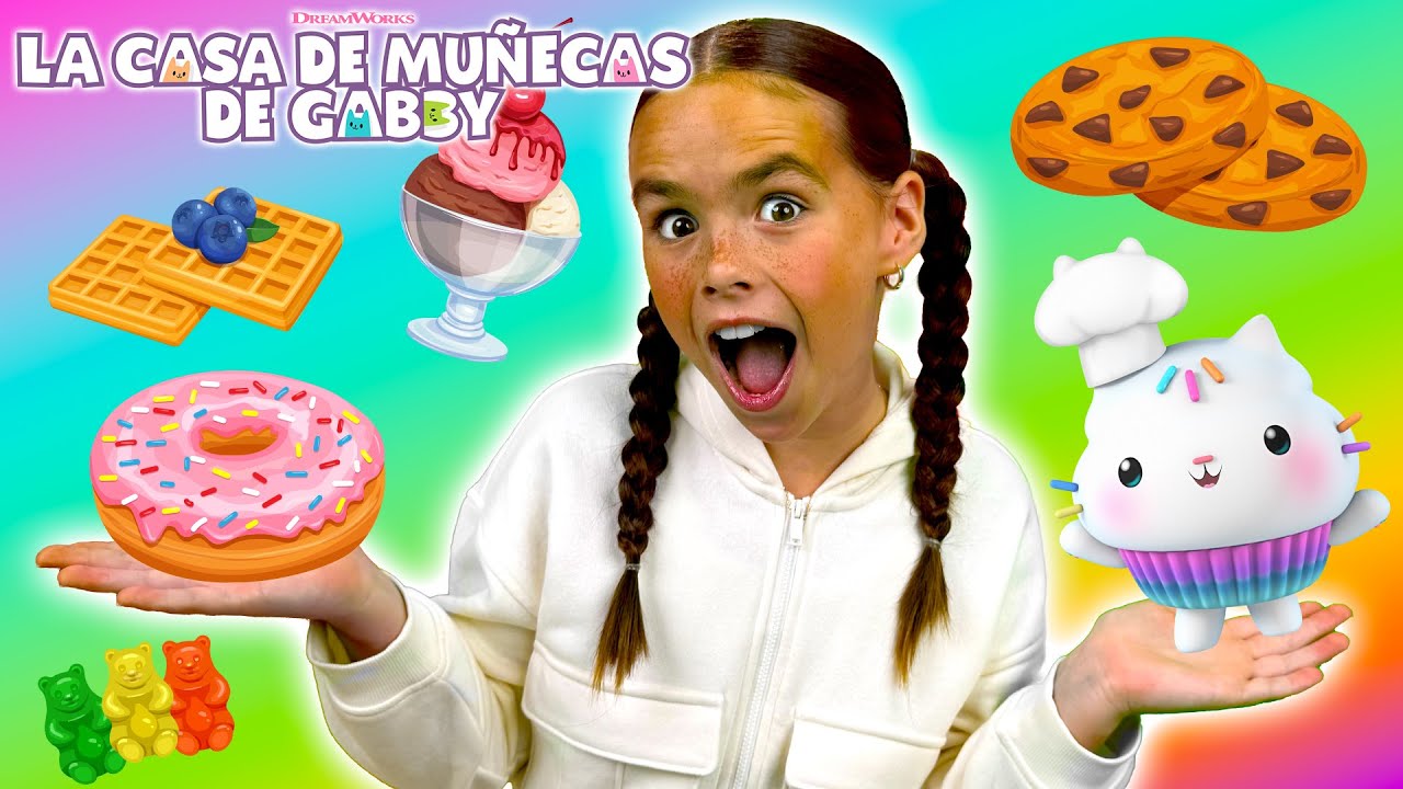 ¡Atrapa los dulces! 🧁 ¡Juego de fiesta de chispitas de Pastelillo para niños! | MUÉVETE CON GABBY