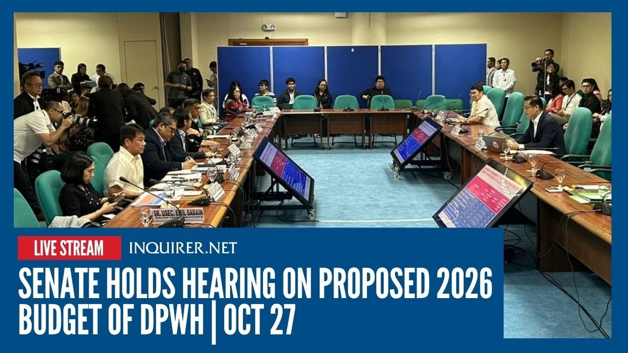 LIVE: Senate holds hearing on proposed 2026 budget of DPWH | Oct 27