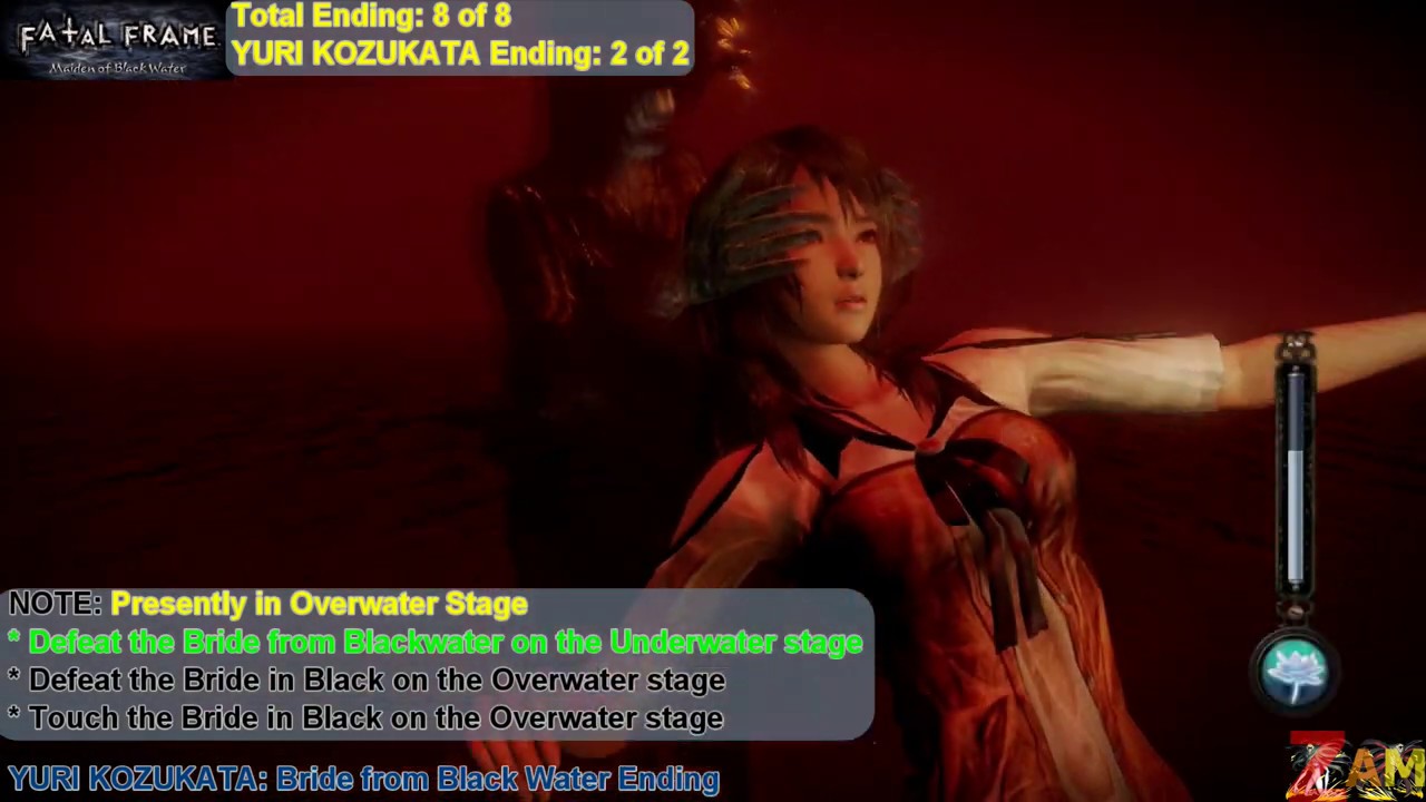 Fatal Frame V/5 Maiden of Black Water - How to get all Endings (annotations)