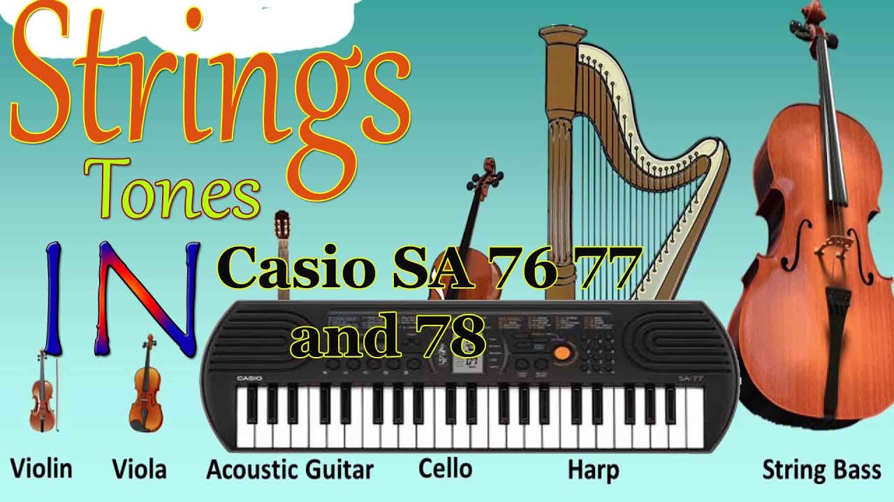 all string tones in Casio SA 76 77 and 78 || with demo sound