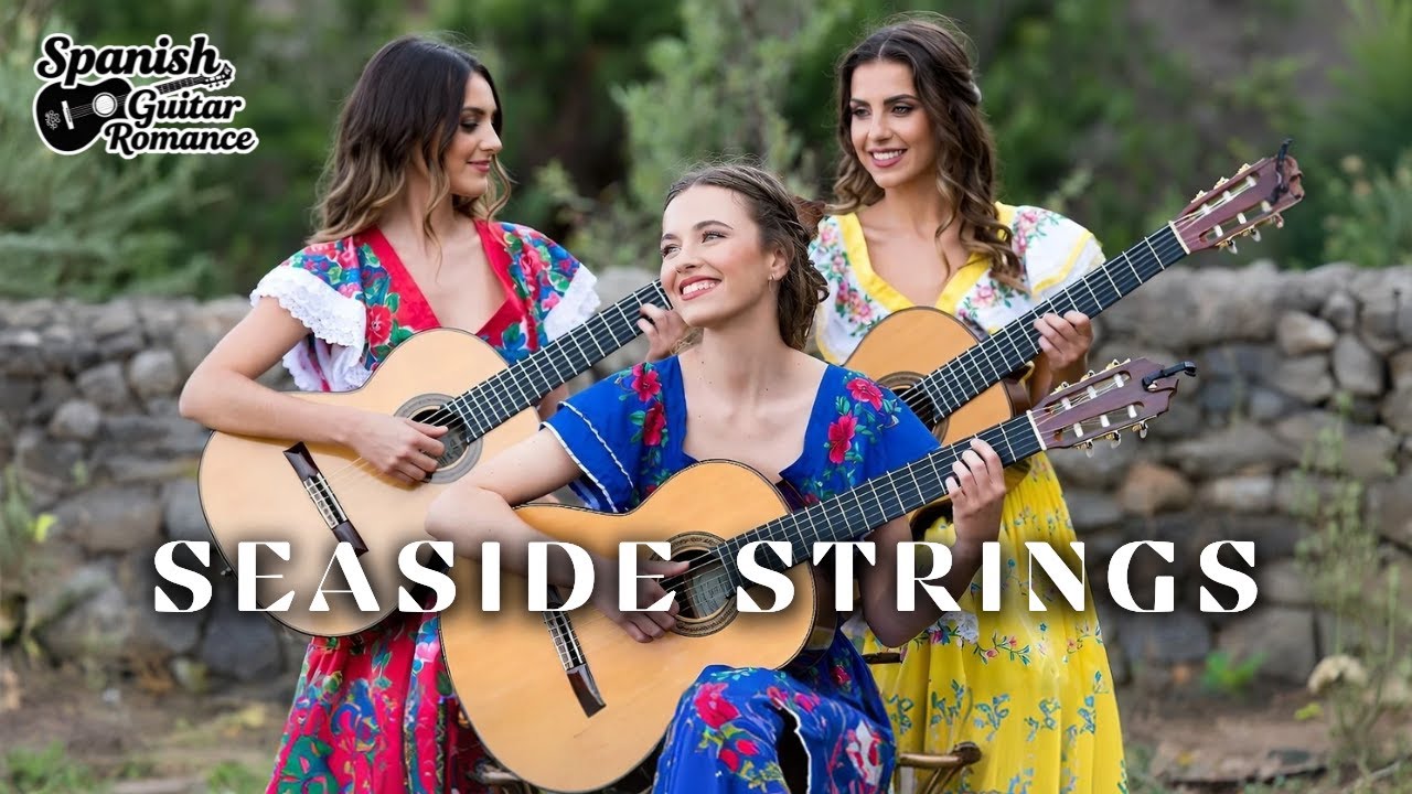 Seaside Strings • 1 Hour Spanish Guitar Trio Instrumental for Relaxation & Mediterranean Calm
