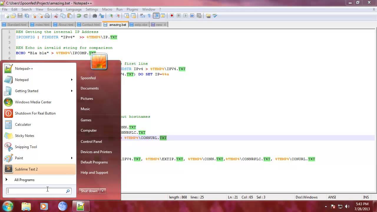 Spoonfeeding Windows -  Let's make an amazing script Part 3: Hostnames