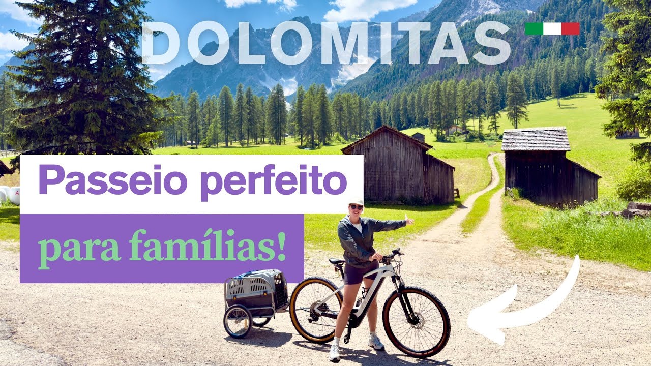 Passeio de bicicleta nas DOLOMITAS perfeito para fazer em família!
