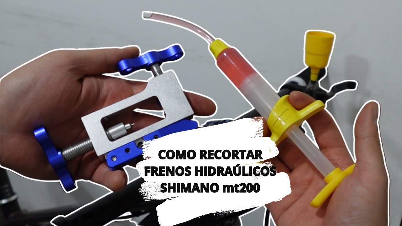 Como recortar y ajustar frenos hidraulicos shimano mt200