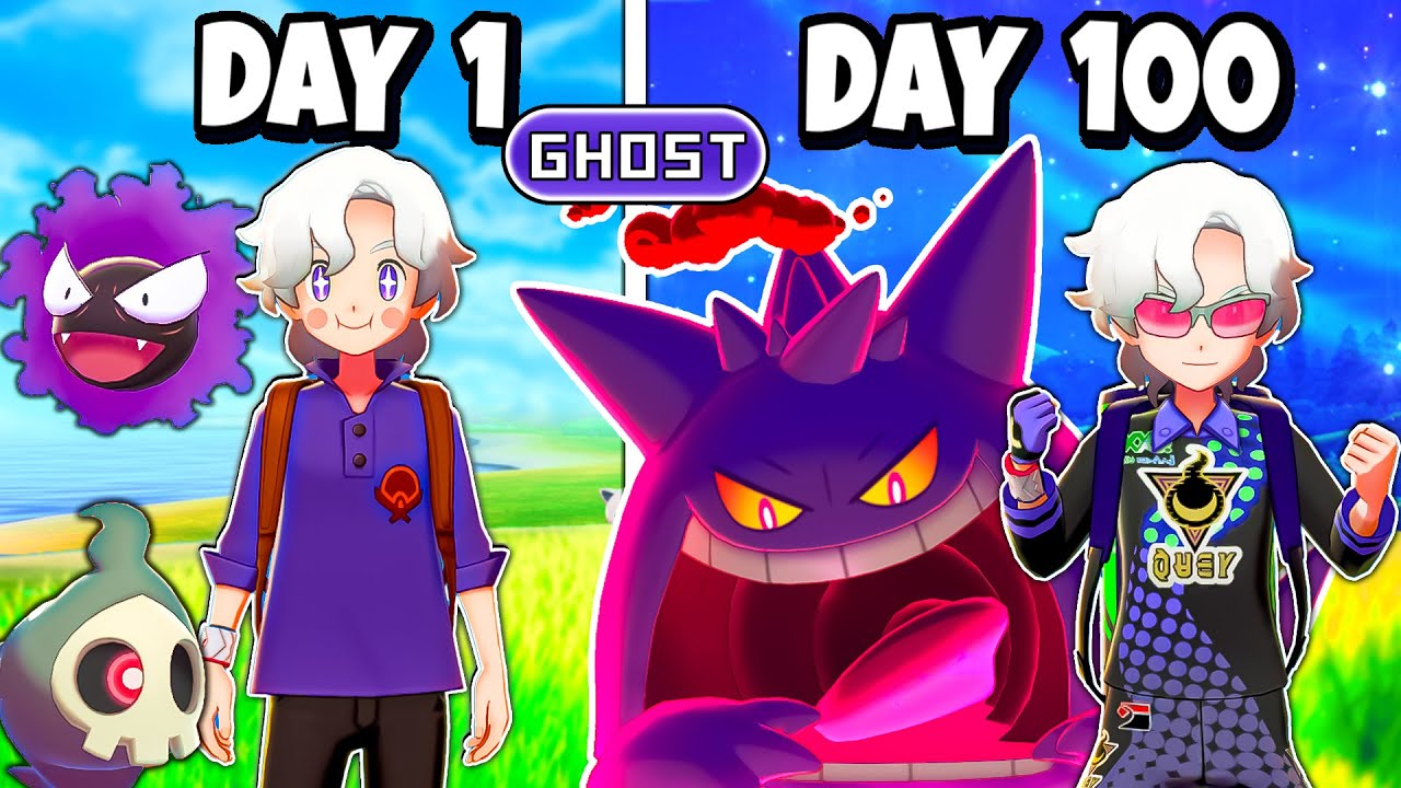 I Spend 100 Day With Only Ghost Type Pokemon in Pokemon Sword & Shield [ FULL POKEMON MOVIE ]
