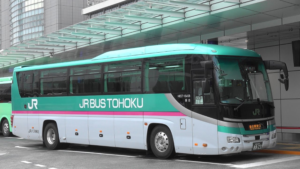 2019 高速バス JRバス バスタ新宿→仙台駅東口  (1/2) バスタ新宿→羽生PA→上河内SA→安達太良SA 4K版