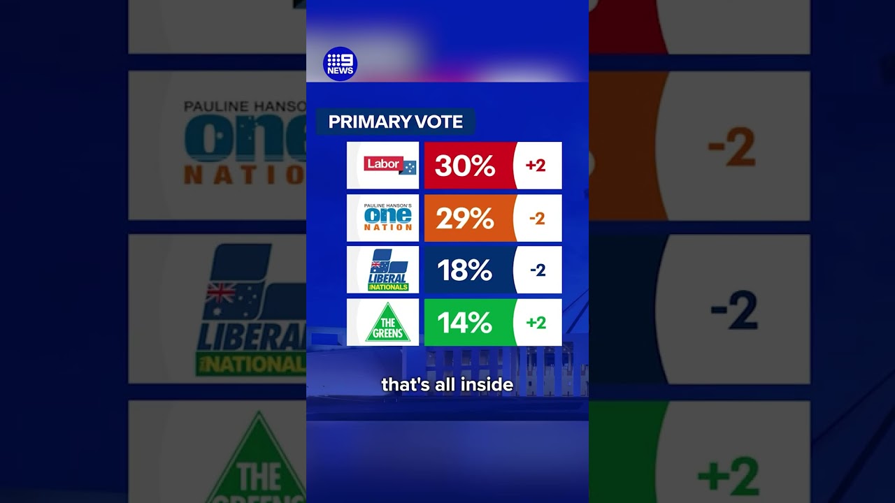 Small decline for One Nation in new poll | 9 News Australia