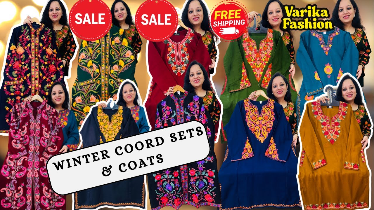 Pherans on sale in Winter coord sets for winter pherans kurti winterwear ferans kashmiri pheran