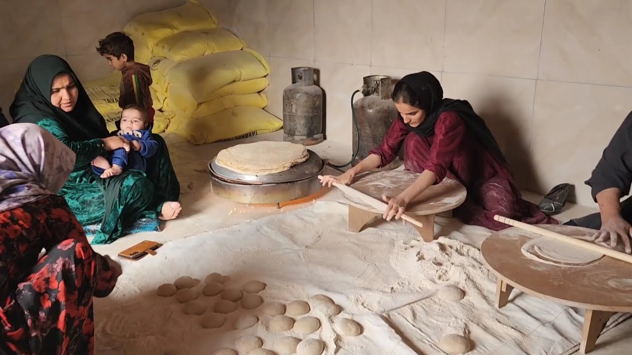 Nomadic daily life: Baking local bread by Manijeh