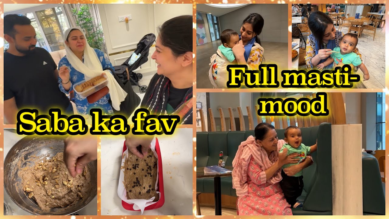 Saba ka fav banana cake | Recipe for Choco-walnut-banana bread| Ruhaan ne mall me bahut enjoy kiya
