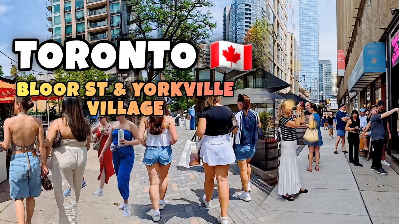 Toronto Downtown Bloor St And Yorkville Village Walking Tour Toronto Canada 4K