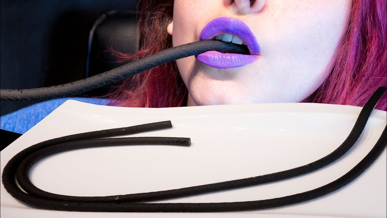 ASMR: Eating Cables?? 1 Meter Long Candy Ropes | Finnish Licorice 🇫🇮 ~ Relaxing [No Talking|V] 😻