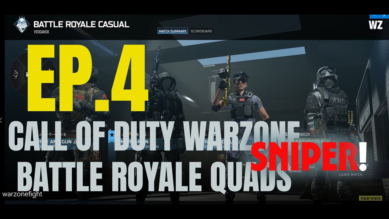 มาลองใช้สไนเปอร์ กันดูบ้าง ว่าจะรอดไหม! CALL OF DUTY WARZONE BATTLE ROYALE QUADS