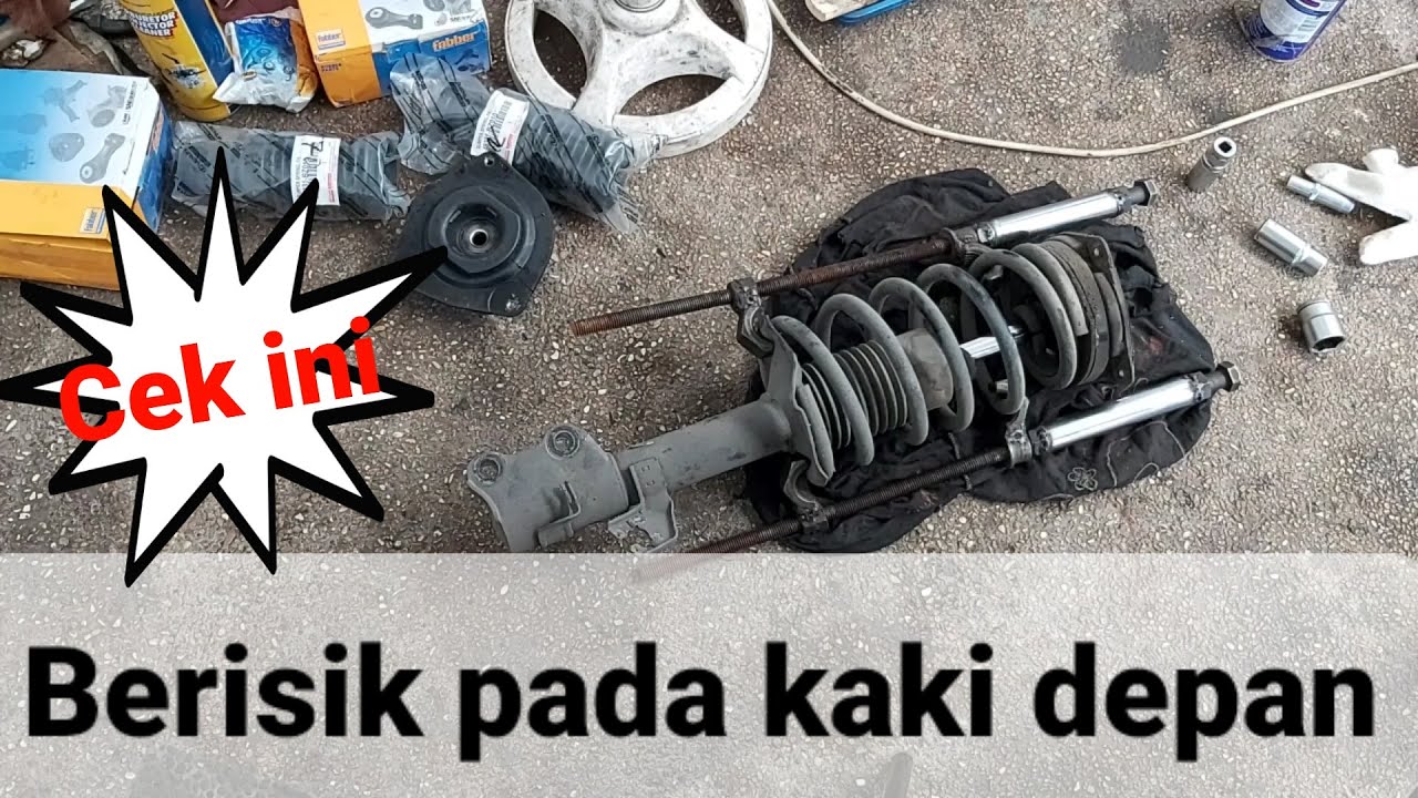 Ganti dan bongkar suport shock evalia livina