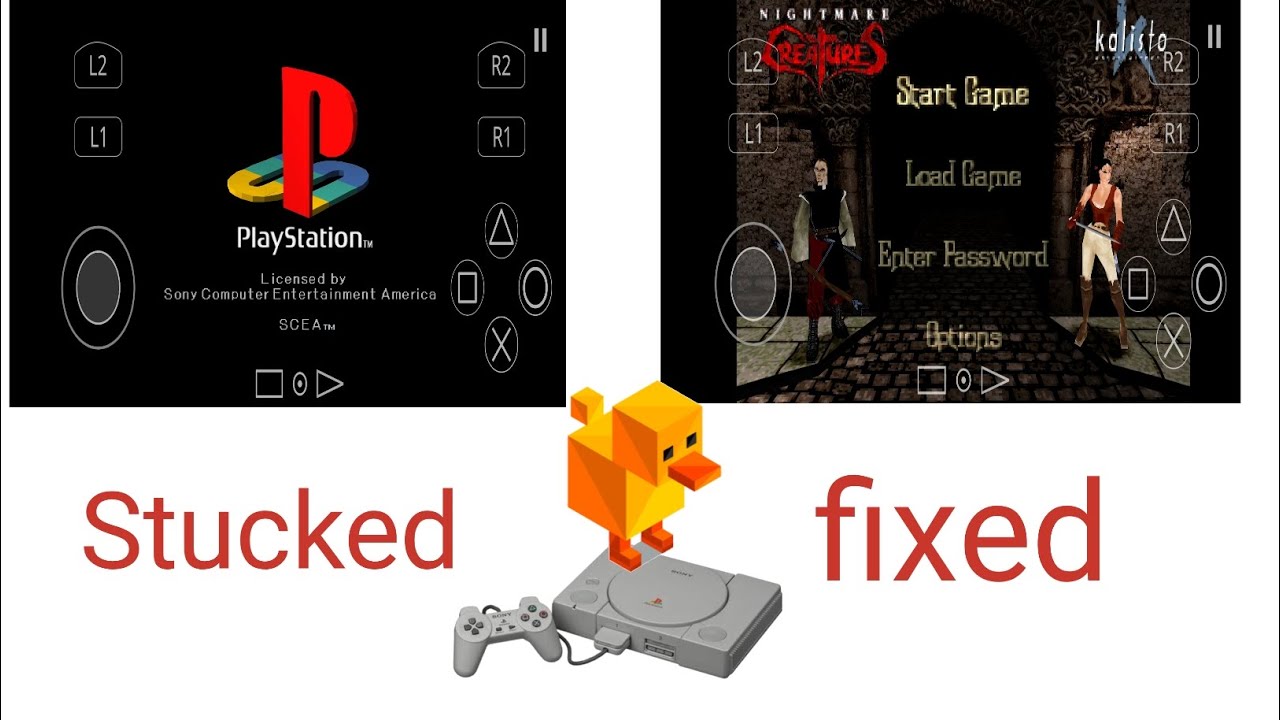 how to boot nightmare creatures ps1 in duckstation emulator.duckstation vs epsxe