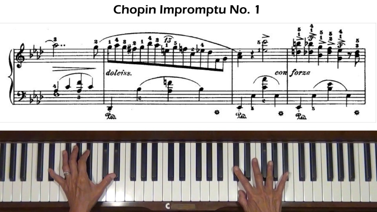 Chopin Impromptu No. 1 in A flat Major Op. 29 Piano Tutorial
