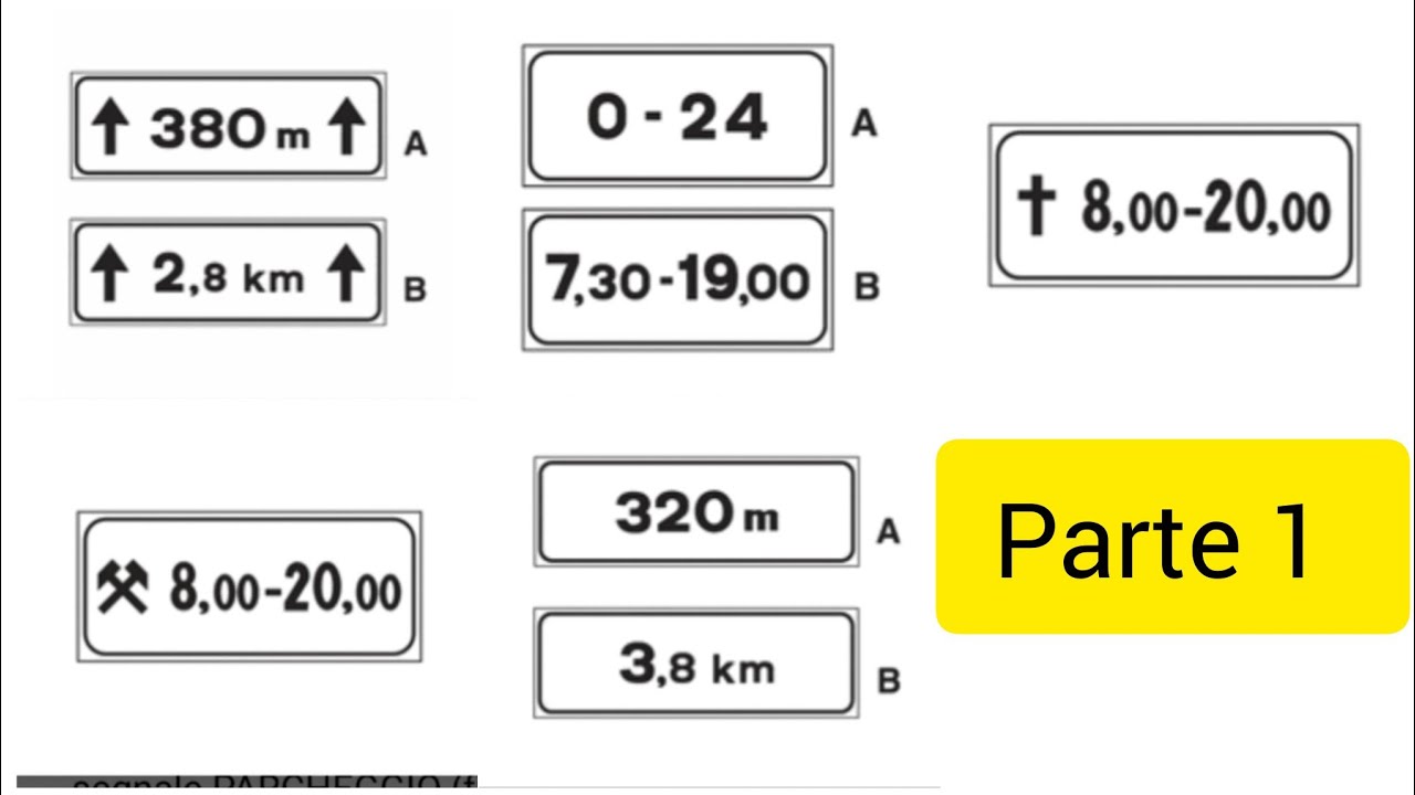 PANNELLI INTEGRATIVI DEI SEGNALI #patente #b