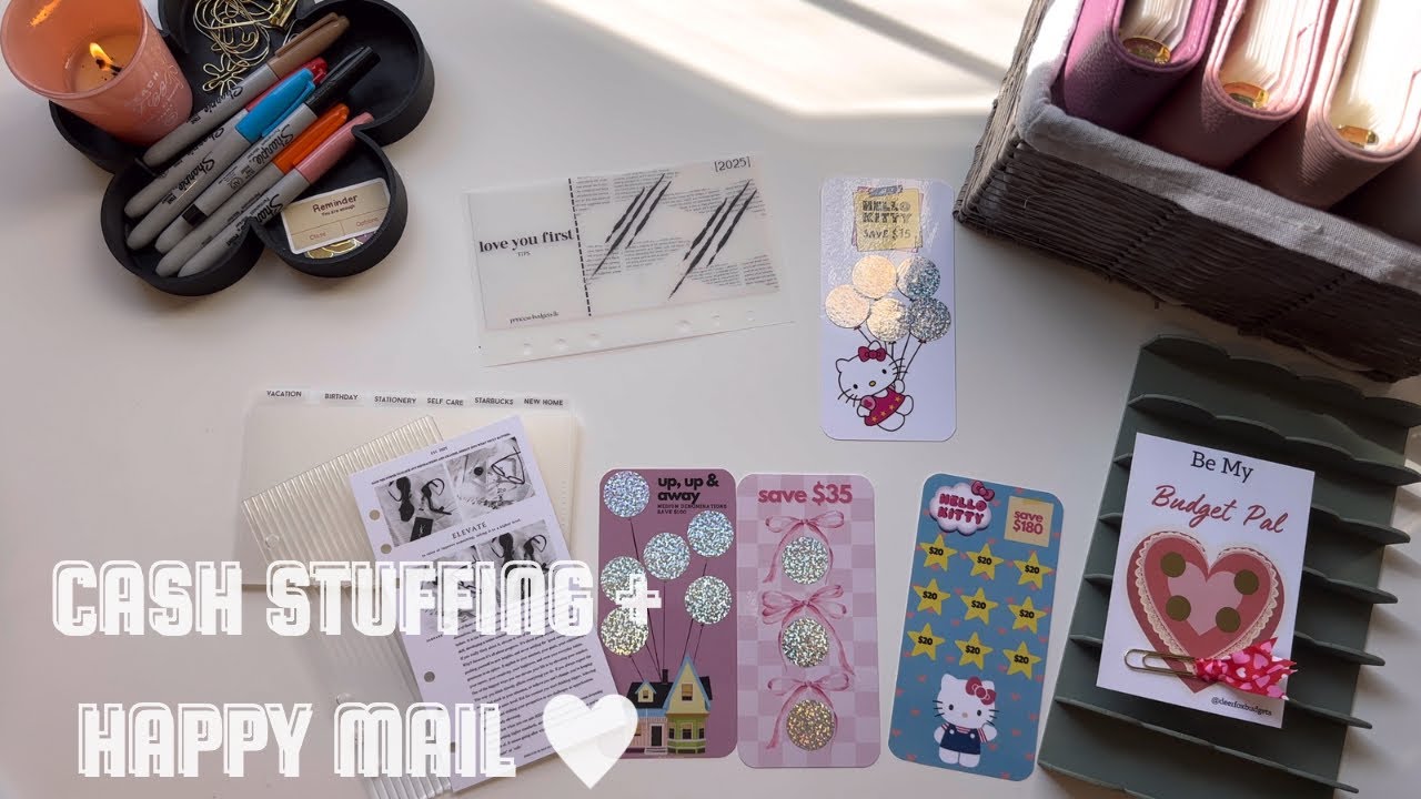 Cash Envelope Stuffing | Happy Mail | February 2025 💕