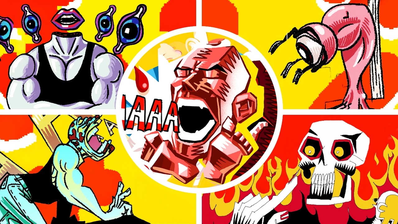 Screaming Head - All Bosses & Endings