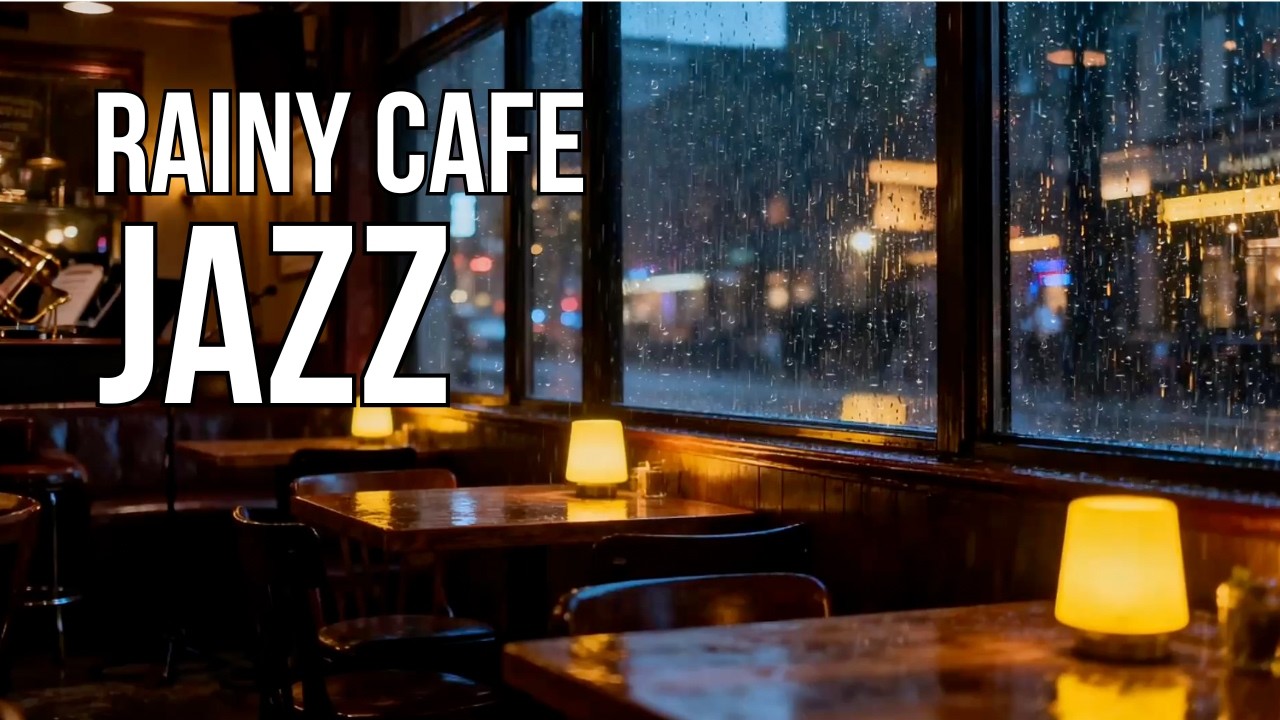 Rainy Cafe Jazz ☕ Smooth Jazz Music & Rain Sounds for Relaxing, Studying and Work