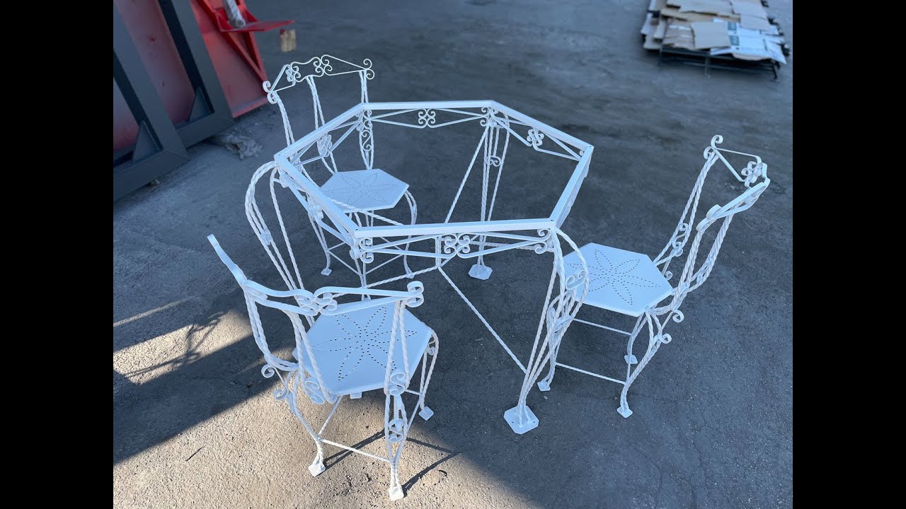 Restauro Tavolo e sedie da giardino in ferro CDA