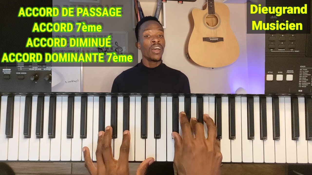 ACCORD DE PASSAGE SOU PIANO A:  ACCORD DOMINANTE 7ème ,  Fa#dim.  #AMAZING GRACE