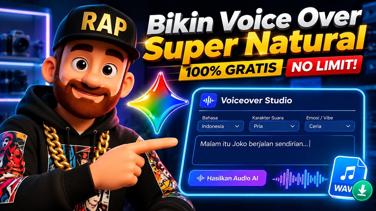 Bikin Voice Over AI SUPER NATURAL 100% Gratis, No Limit! (Rahasia Gemini AI)