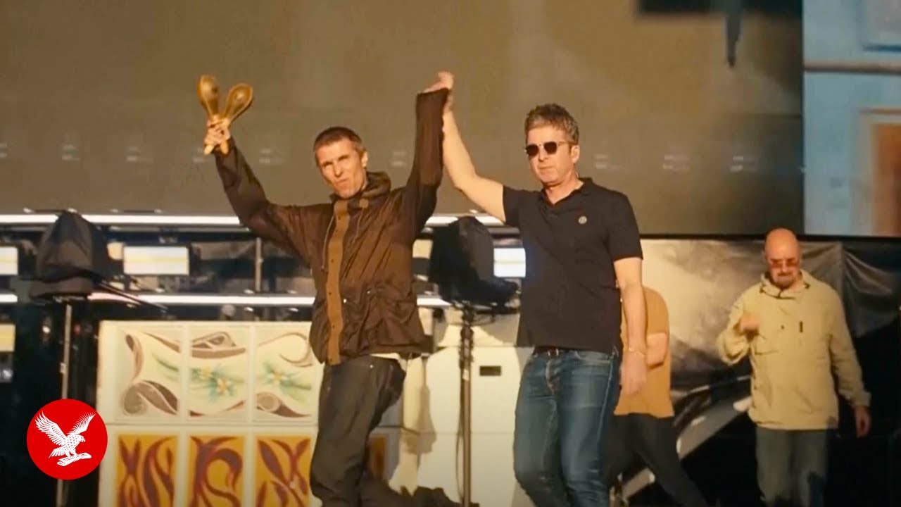 Liam and Noel Gallagher walk hand-in-hand as Oasis return to Manchester's Heaton Park