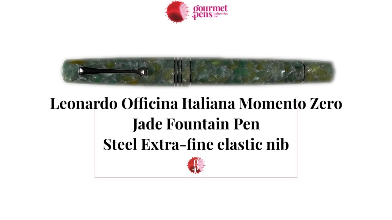 Leonardo Officina Italiana Momento Zero Jade Fountain Pen - Steel Extra fine Elastic Nib
