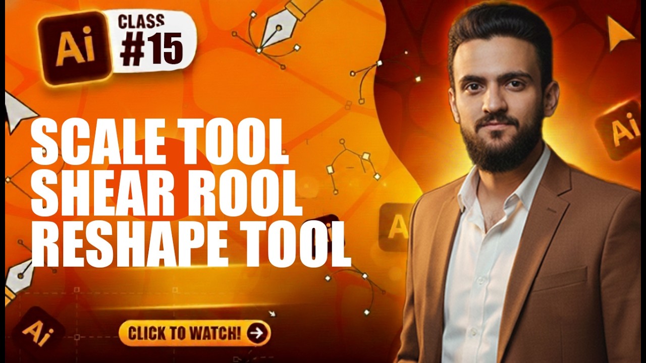 Master Scale, Shear & Reshape Tool in Adobe Illustrator | Full Professional Tutorial