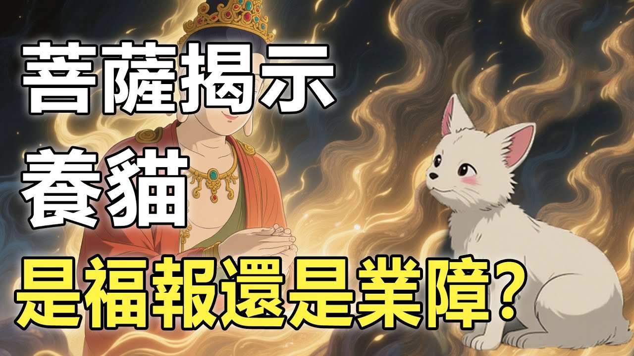 養貓是福報還是業障？地藏王菩薩僅用動作揭示，愛貓之人的因果！【因果|地藏王菩薩|萌寵】
