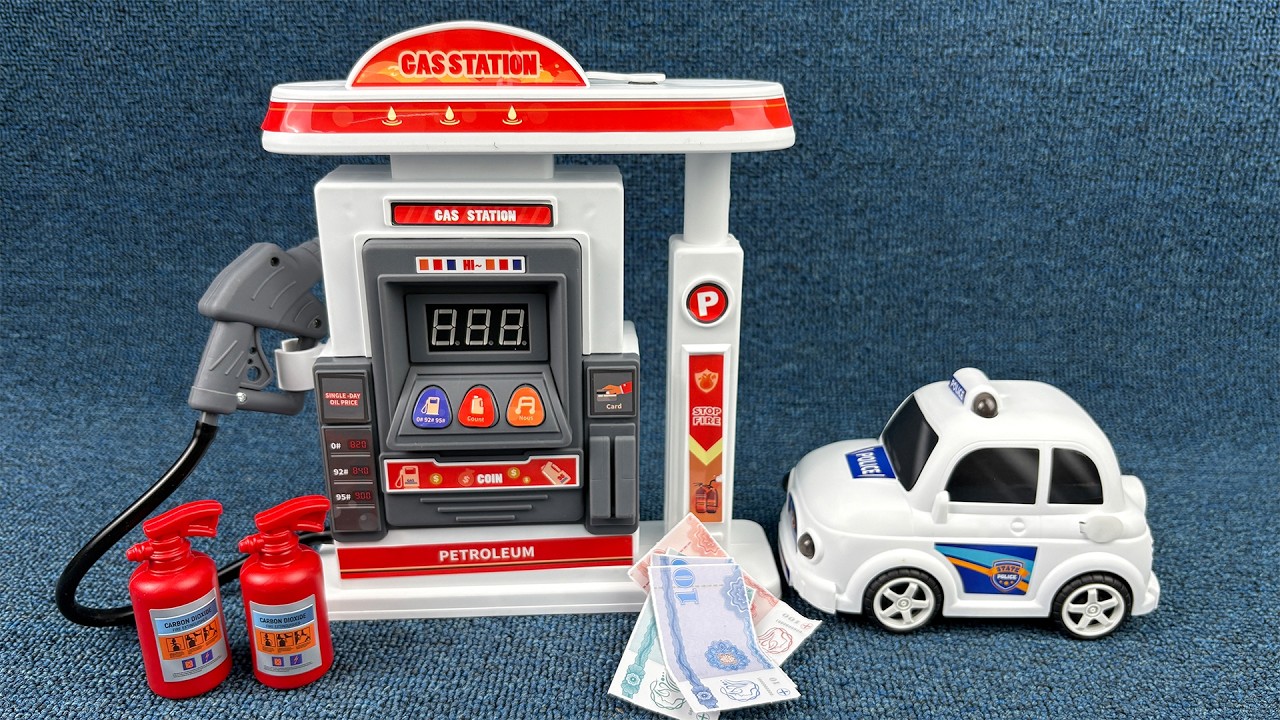 【Toy ASMR】SATISFYING Gas Station Toy UNBOXING ASMR! 7 Min No Talking Relaxing Sounds