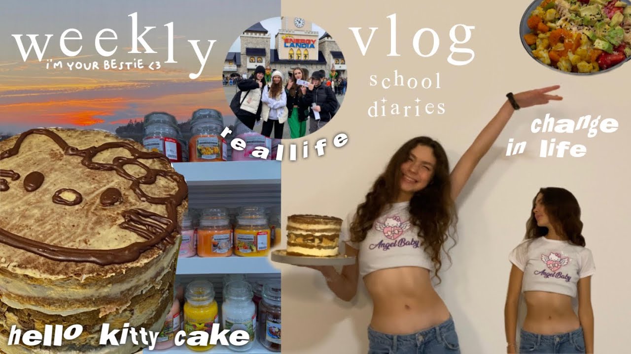 WEEKLY VLOG *zmiana w życiu, codzienność, hello kitty cake* school diaries