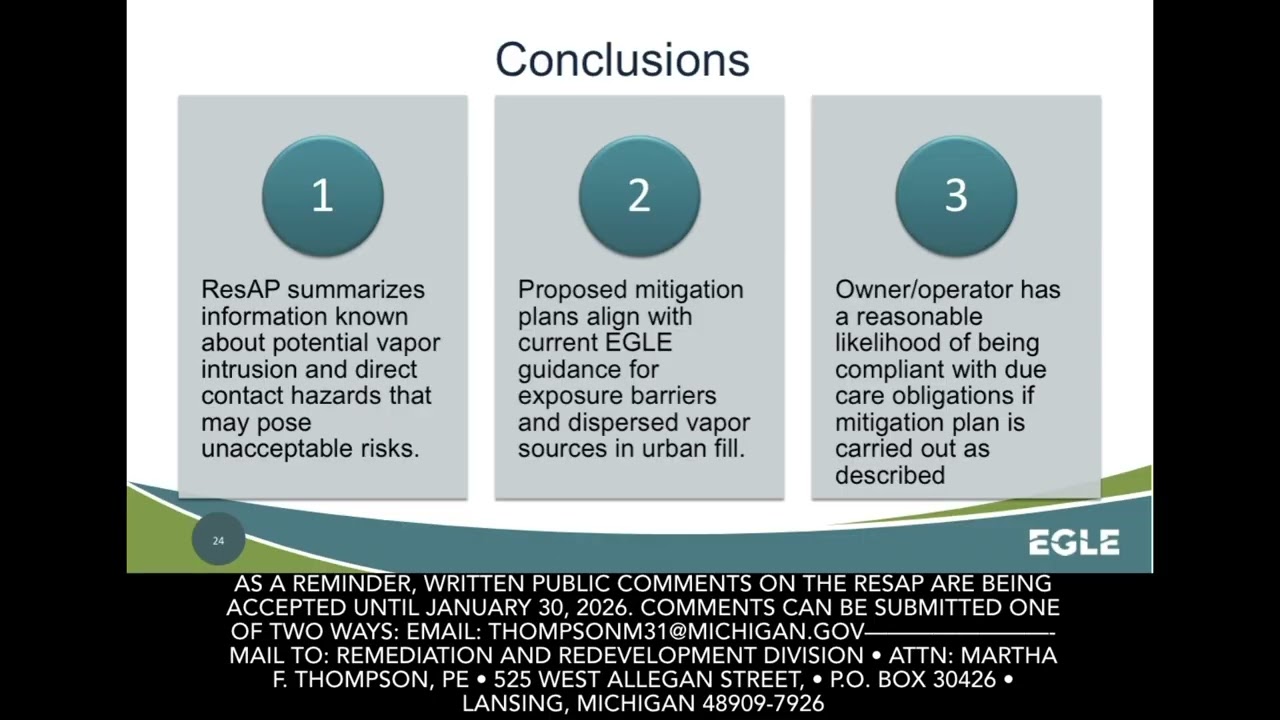 Public Information Session: Response Activity Plan for Villages of Parkside—Detroit 1A & 1B 12/16/25