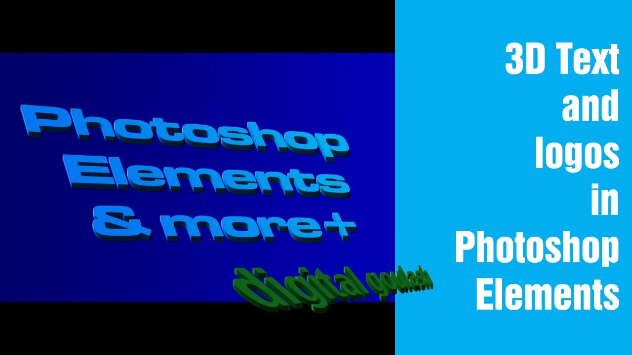 Learn Photoshop Elements - Make 3D Text and Logos