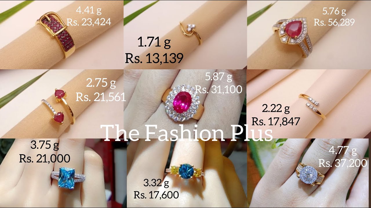 Gemstone Ring Design with Weight and Price #thefashionplus